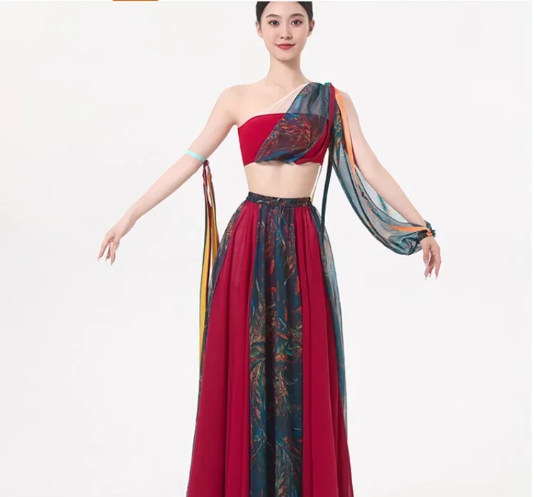 

Sexy Flying Apsaras Dunhuang Hanfu Tianzhu Princess Desert Western Region Dance Performance Costume Woman