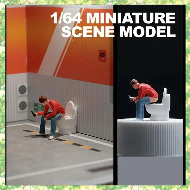 Modelo a escala T84C-1/64, escala 1/64, modelo Squattingcrap Man en escala para escenas arquitectónicas y modelos de coches 1:64