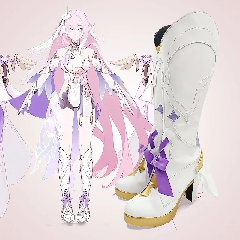 Honkai Impact 3 Elysia Cosplay bottes chaussures Herrscher de l'humain Ego jeu féminin Cosplay Halloween chaussures