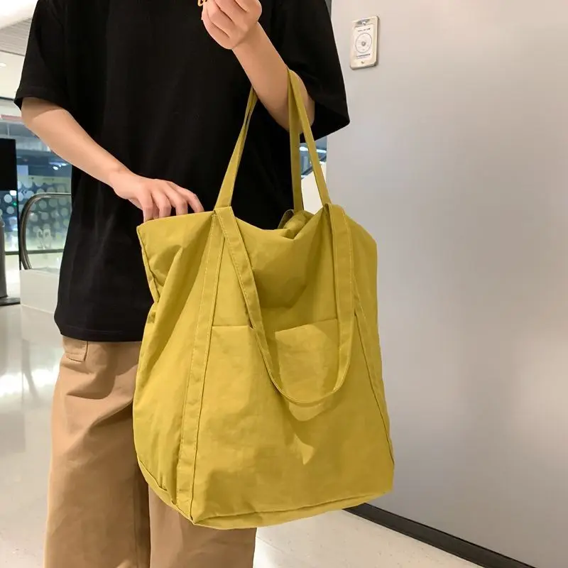 Ultra-large capacity Nylon cloth bag female Travel shoulder Tote bag Commuting simple big bagwaterproof