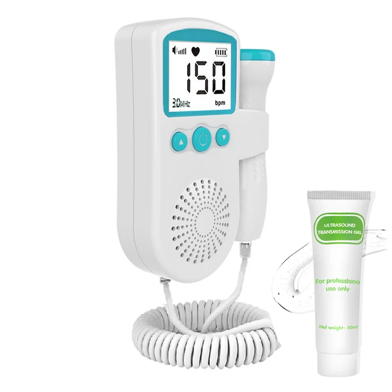 AiQUE 2.5MHz Foetale Doppler Echografie 30ml Gel Baby Hartslag Detector Zwangere Ultrasone Baby Hartslag Monitor Voor Zwangerschap