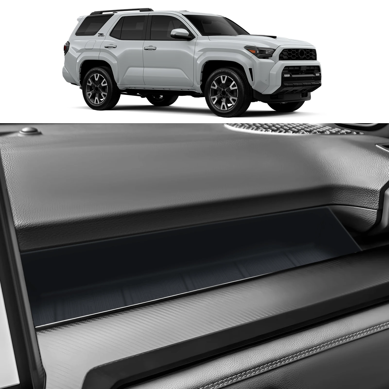 For Toyota 4Runner Tacoma 2024-2026 Passenger Dashboard Storage Tray Silicone Insert Modification Accessories