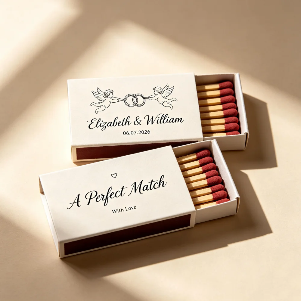 8.Recyclable Paper Empty Match Box Blank 50Pcs Sliding Drawer Matchbox Personalized Custom Logo For Wedding Party Gift Packaging
