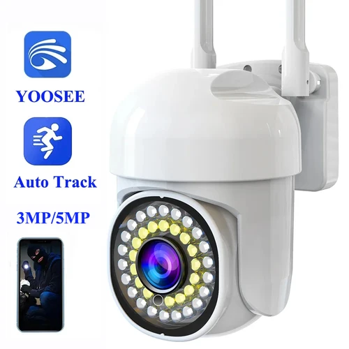Cámara IP YOOSEE HD 3MP 5MP WiFi cámara PTZ cámara de seguridad exterior Wifi detección de movimiento seguimiento automático Audio bidireccional cámara IP