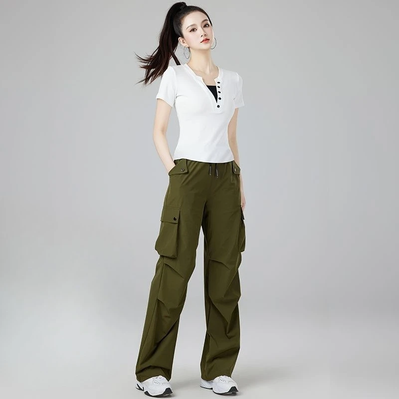 Calças femininas de perna larga conjunto de duas peças grupos confortáveis de roupas de moda 2025 vendas roupas de luxo elegantes calças completas das senhoras