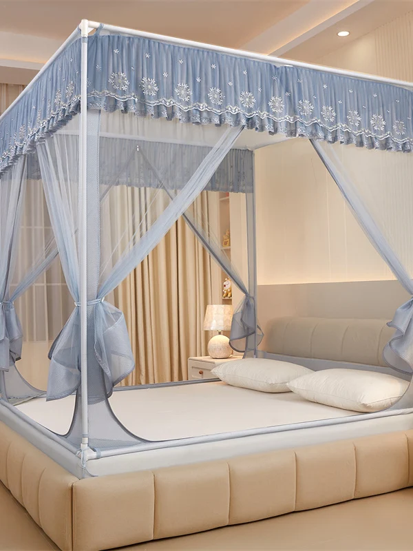 

A-Class Encrypted T-Type Bed Canopy Mosquito Net Home Use Three-Door Children Anti-Fall Zipper Thickened Support Bed Cover