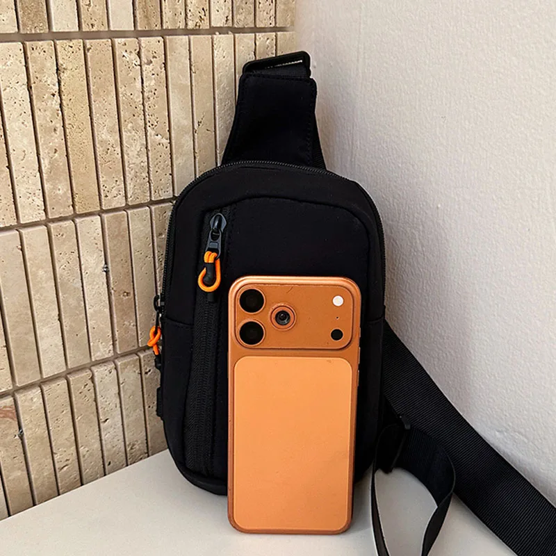 Marken-Brusttasche für Herren und Damen, modische Umhängetasche, wasserdichtes Nylon für Outdoor-Aktivitäten, Laufen, Radfahren, Reisen, Handytasche – Detail 16