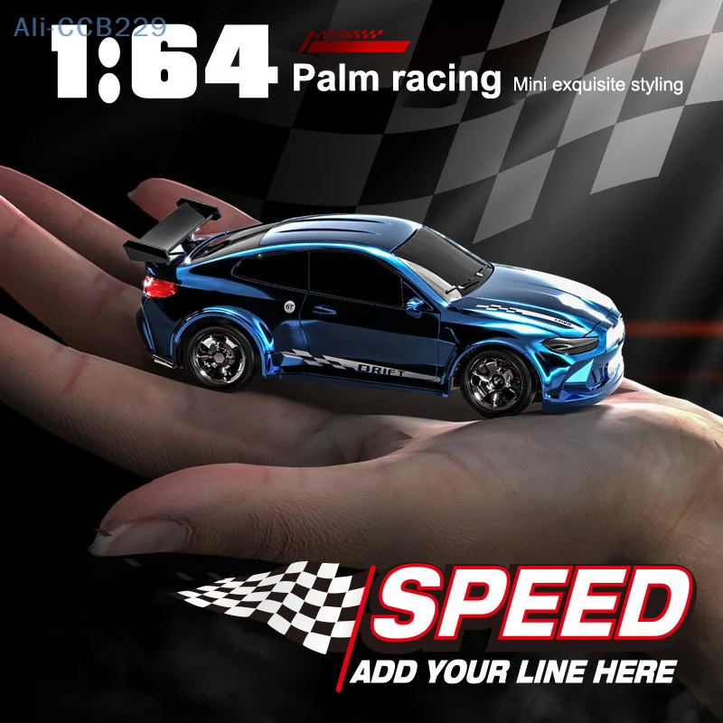 1:64 RC Car 4WD Speed Racer Pendulum Sports Car With LED Lights Car Toy Model Simulation Mini Drift Car Birthday Gift