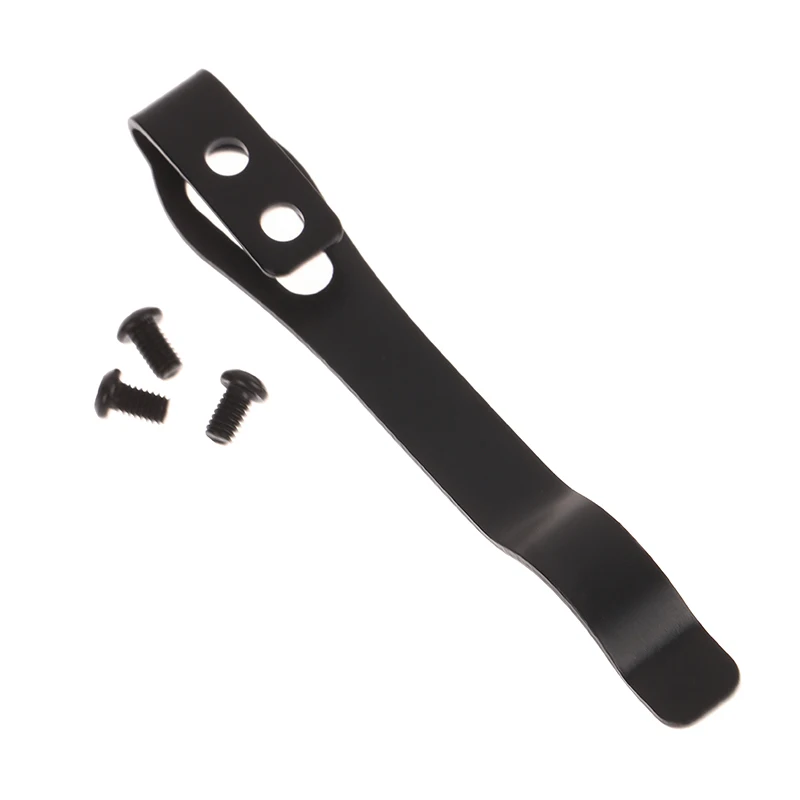 Stainless Steel Back Clip For Pocket Knife Waist Clip Folding Knives Handle DIY Making Accessories With 3pcs Screws