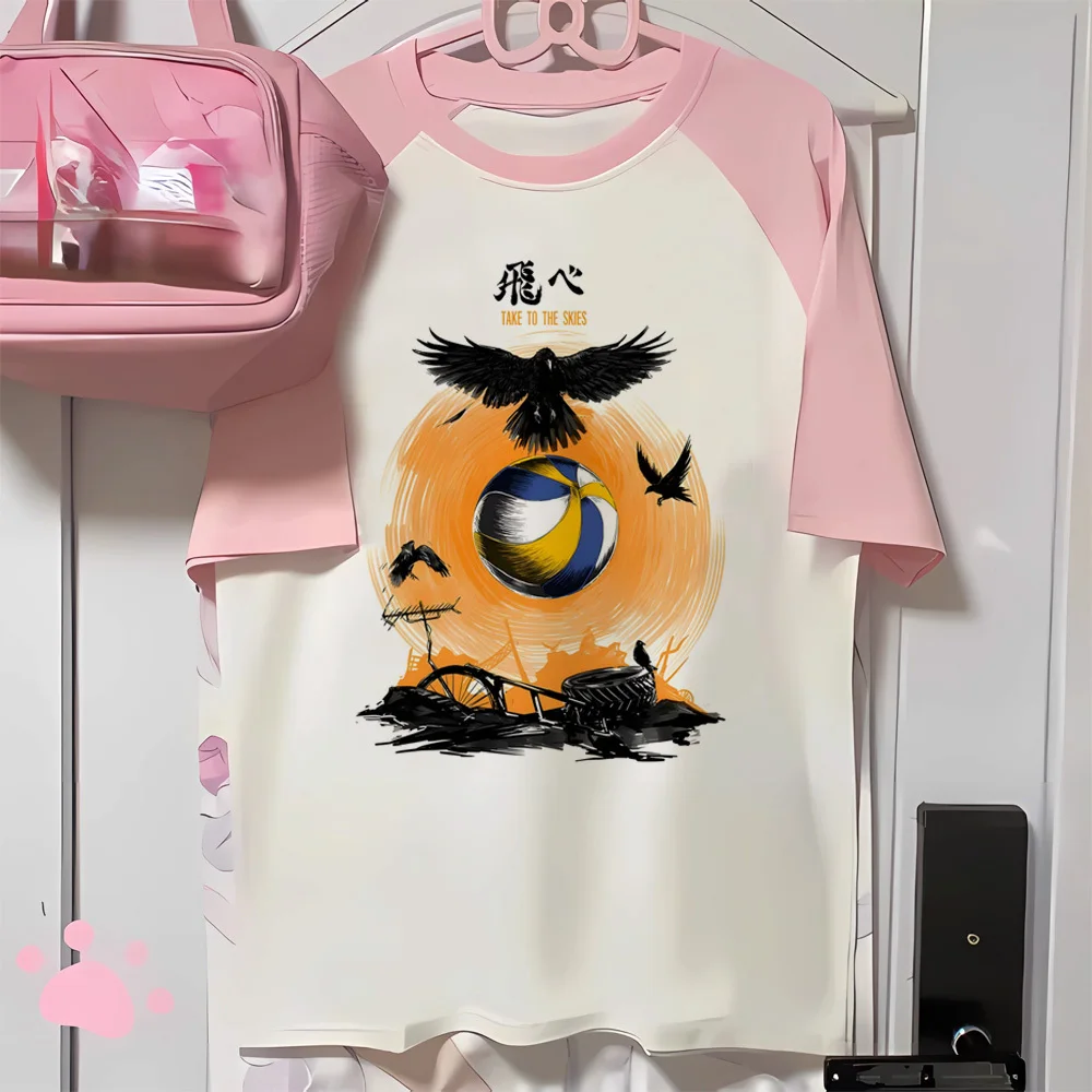 Haikyuu Anime tshirt girl 2000s Breathable women streetwear Trendy t-shirt Vintage University Comfortable Retro Psychedelic