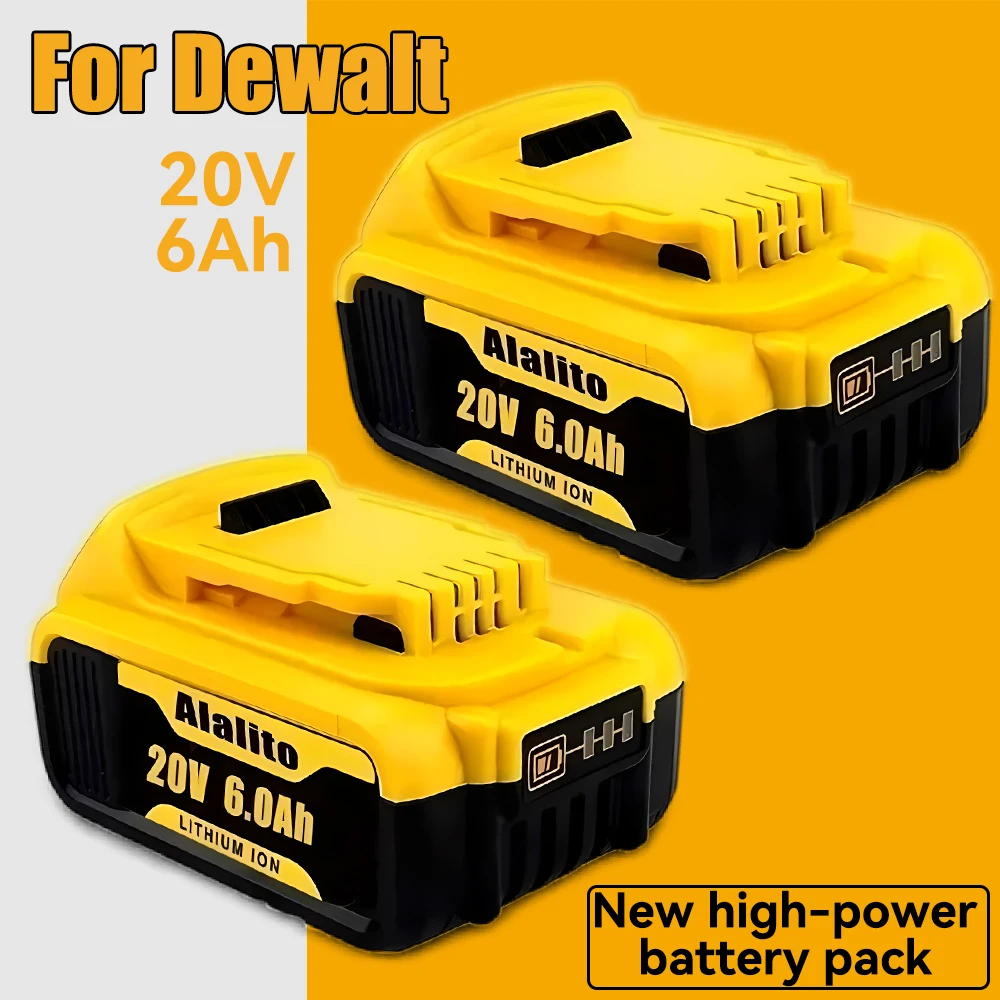 

Genuine 18V/20 Volt MAX 6.0Ah 8.0Ah DCB200 Replacement Li-ion Battery for DeWalt DCB205 DCB201 DCB203 Power Tool Batteries