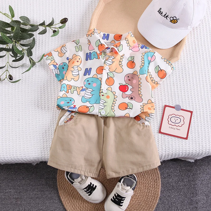 New Summer Baby Clothes Suit Crianças Meninos Dos Desenhos Animados Camisa Shorts 2 Pcs/Sets Criança Traje Casual Infantil Outfits Crianças Treino