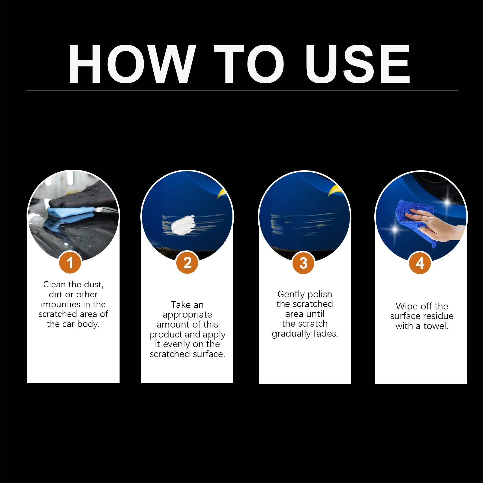 Nano pasta de reparo de arranhões de carro, fácil aplicação, restaurador de pintura, intensificador de brilho, preenchimento de arranhões, redemoinhos, kit de cuidados de carro 120g