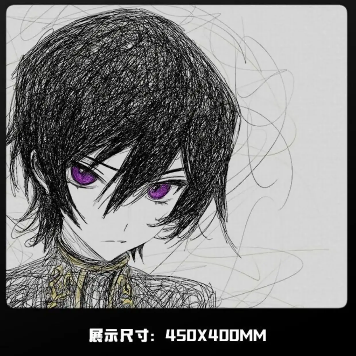 

Purple Eye Boy Glass Mousepad Sora Game Mouse Pad Customized Pattern Tempered Smooth Gaming Desk Mat Fps Esports Office Gaming