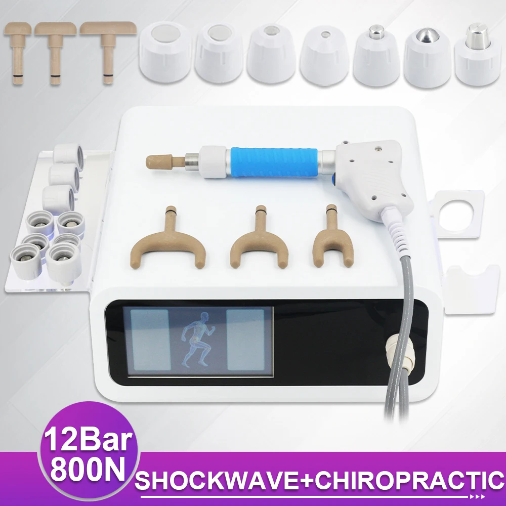 Professional Pneumatic ShockwaveTherapy Machine 12Bar For ED Treatment Pain Relief Massage Body Relaxation 2 IN 1 Massager 2026