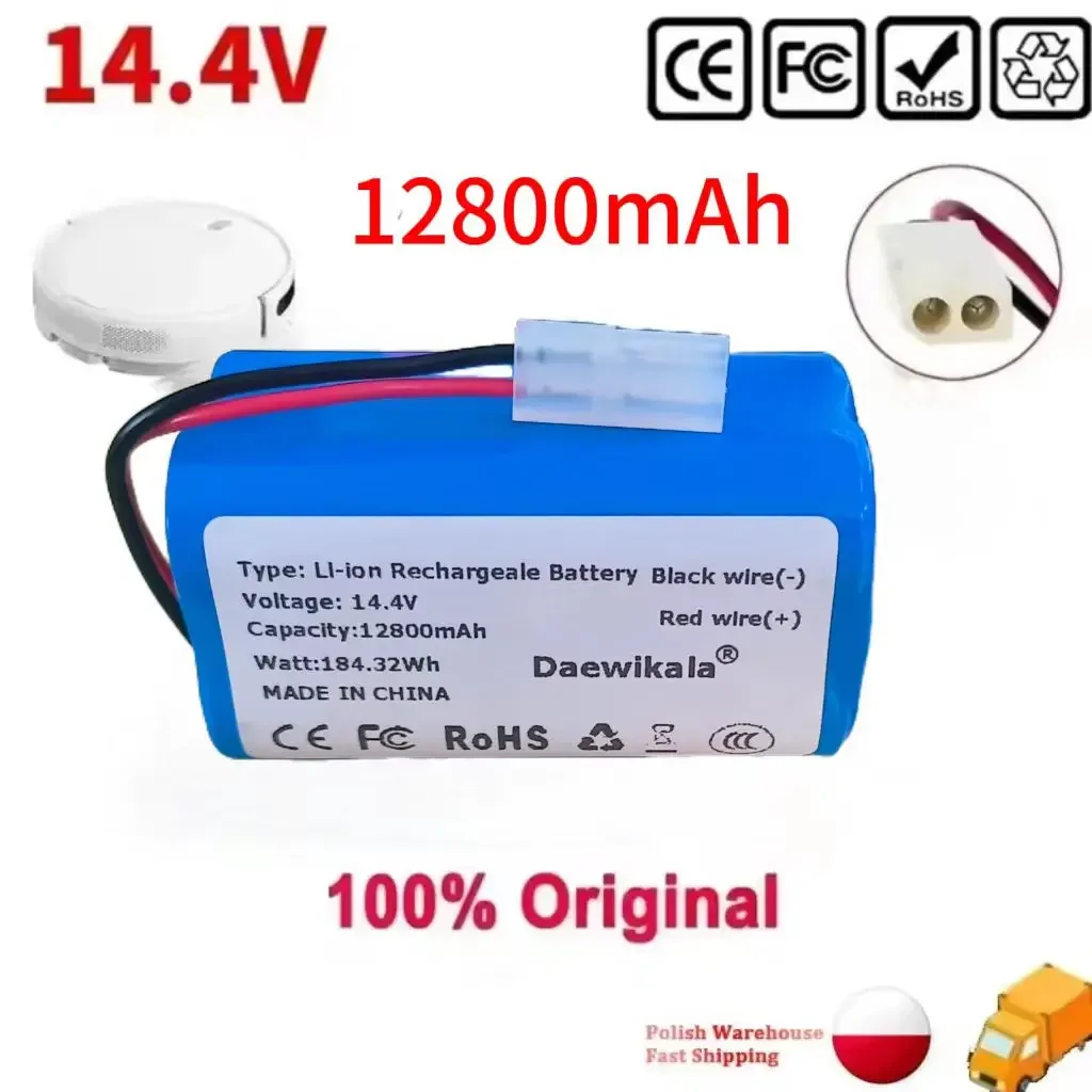 100% Original 14.8V 12800Mah/3500Mah Li-Ion Battery for Xiaomi G1 Mi Robot Vacuum-Mop Essential Mjstg1 Vacuum Cleaner Accessories