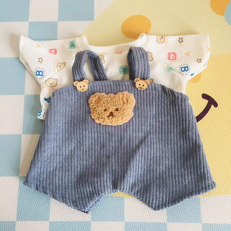 Only Clothes Hot-selling Plush Bear Clothes Leisure Style Personality Simplicity Cute Bear Pattern T-shirt Overalls Suit