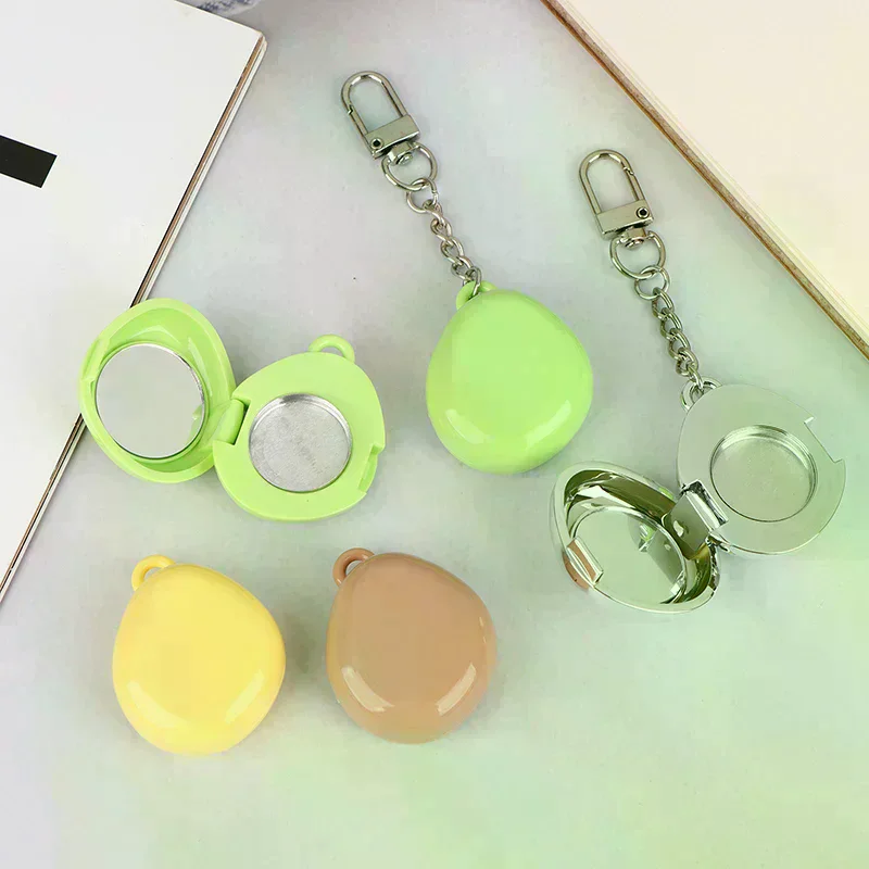 Diy Refill Case With Aluminum Tray Portable Cosmetic Storage Small Blush Container Colorful Keychain Empty Makeup Compact