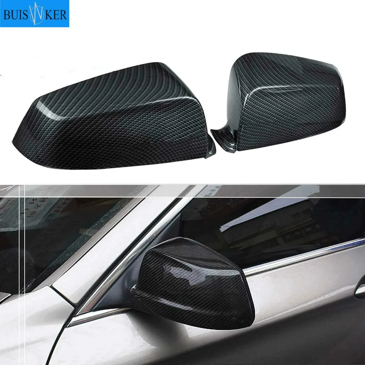 Carbon Fiber Mirror cover For BMW 5 Series sedan 520i 530i 535i 540i mtech 2008-2013 year E60 Car CF rear mirror cap 1 pair