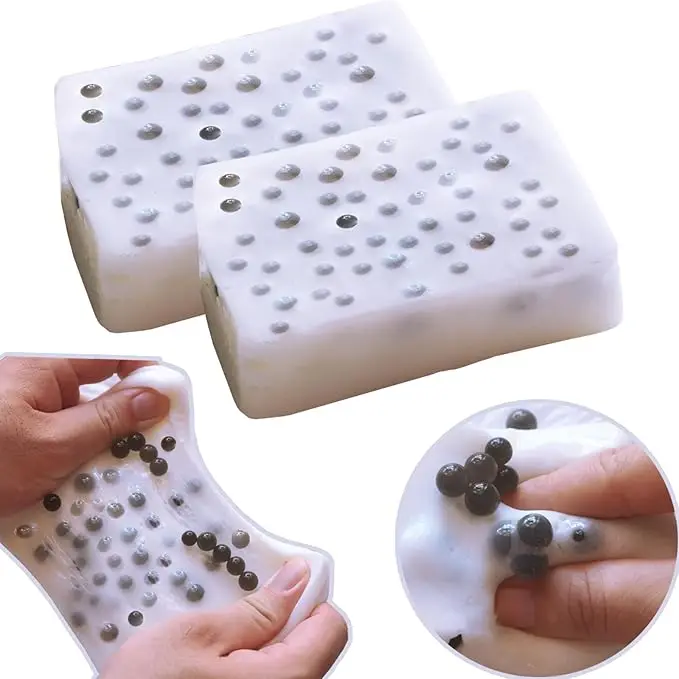 2PC Pimple Popping Fidget Toys, Square Squishy Sensory Pad for Stress Relief, Skin Picking Relaxation Toy