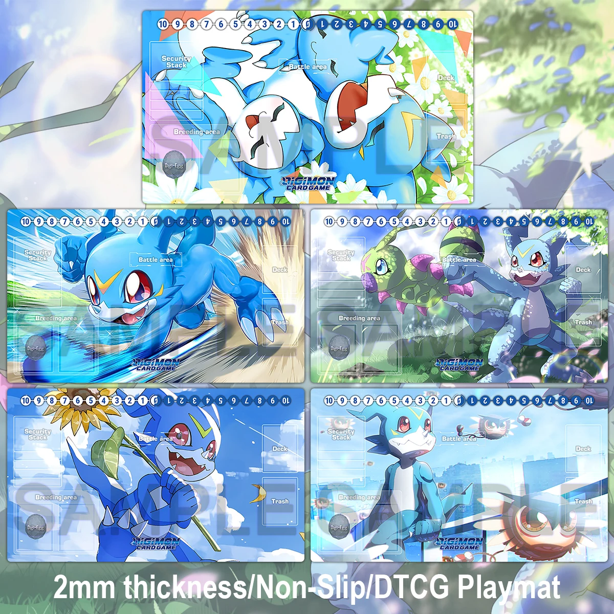 

Digimon V-mon Playmat Veemon TCG CCG Mat ブイモン Board Game Pad Trading Card Game Duel Mat Rubber Mousepad Free Bag 600x350x2mm