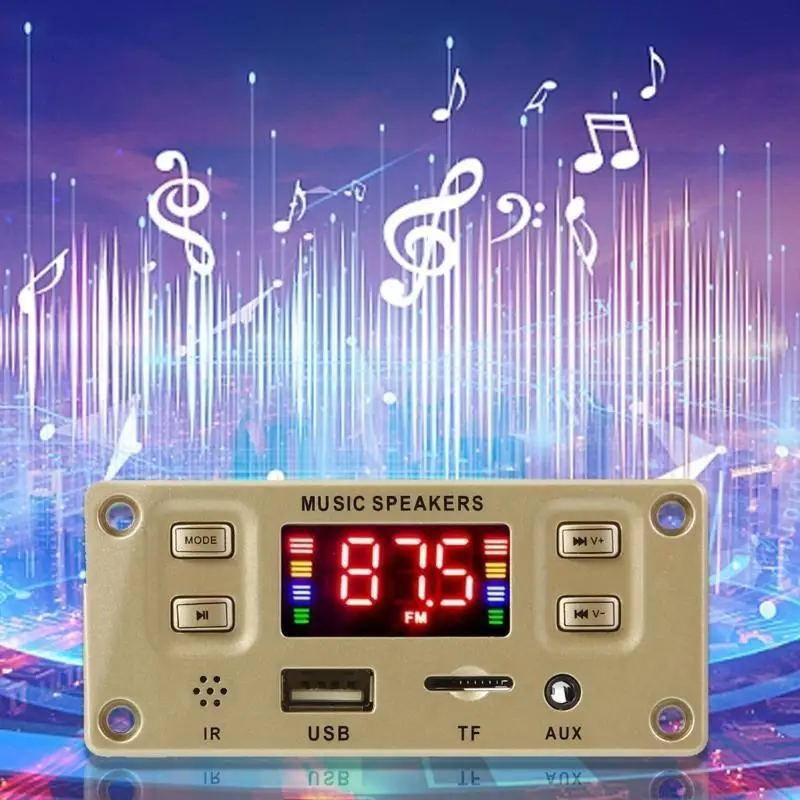 

F62C Y05 Bluetooth-compatible MP3 Board Car Radio Module TF USB Microphone