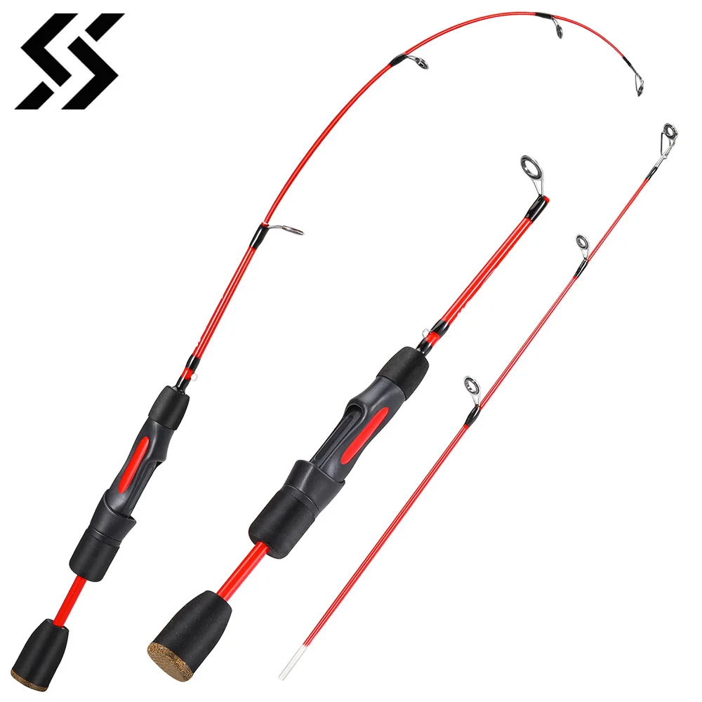 Sougayilang Ice Fishing Rod EVA Non-slip Handle River Shrimp Carp Fishing Pole  68cm 2 Section M L Power Winter Fishing Rod