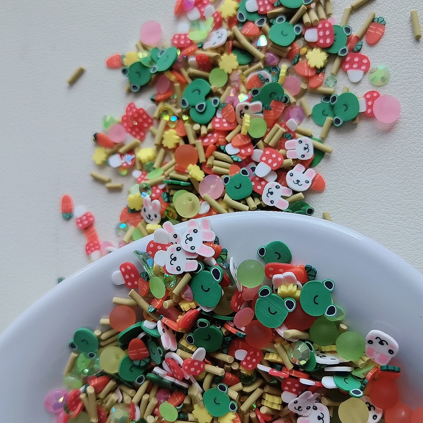 Mixed Rabbit Frog Mushroom Polymer Clay Slices Sprinkles For Crafts Making Nail Art Decoration DIY Slime Filling Accessories