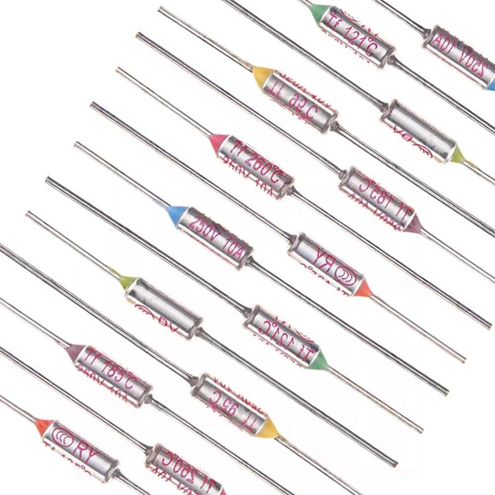  10PCS/5PCS 65C 185C 200C 216C TF 73C75C 85C 100C 120C 130C 152C Thermal Fuse RY 10A 15A 250V Temperature 240C 300C 