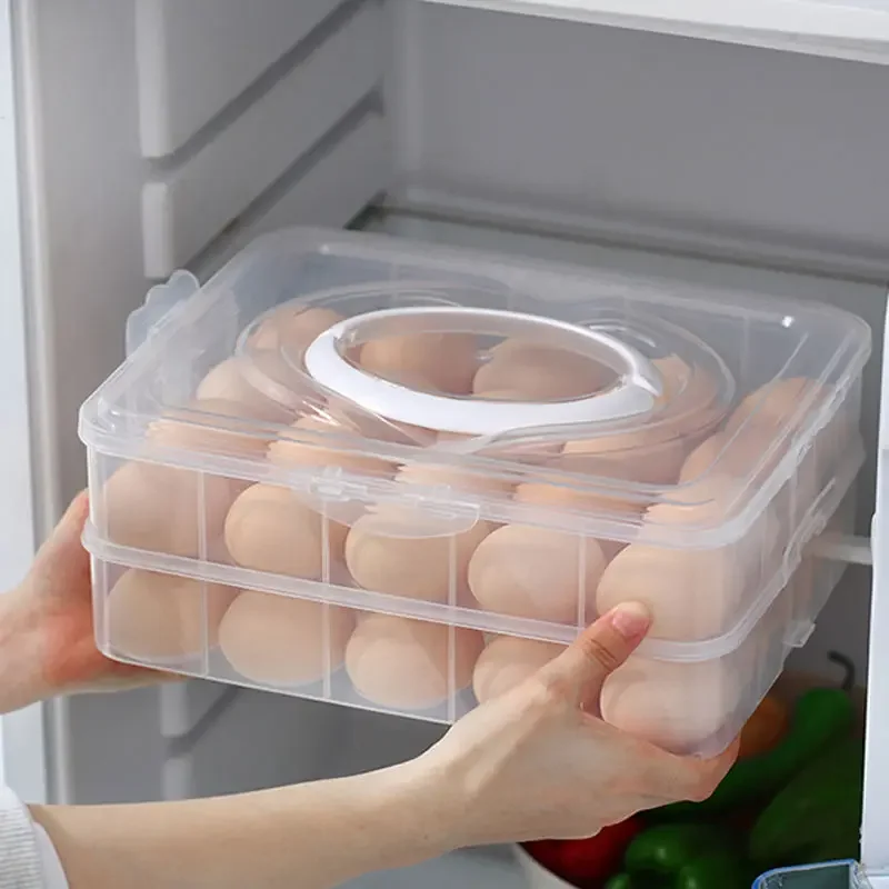 Kitchen egg storage box 2 layer 40 grid egg carton Food container storage box CY50601