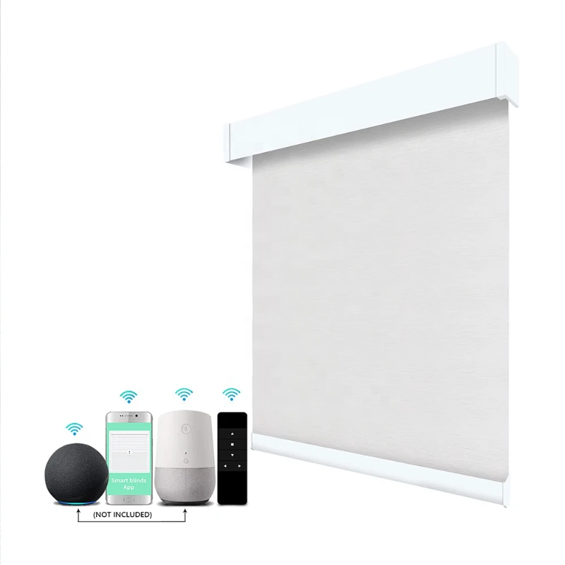 High Quality Polyester Fiber Textile PVC Fabric Flame Retardant Waterproof Motorized Roller Blinds For Window