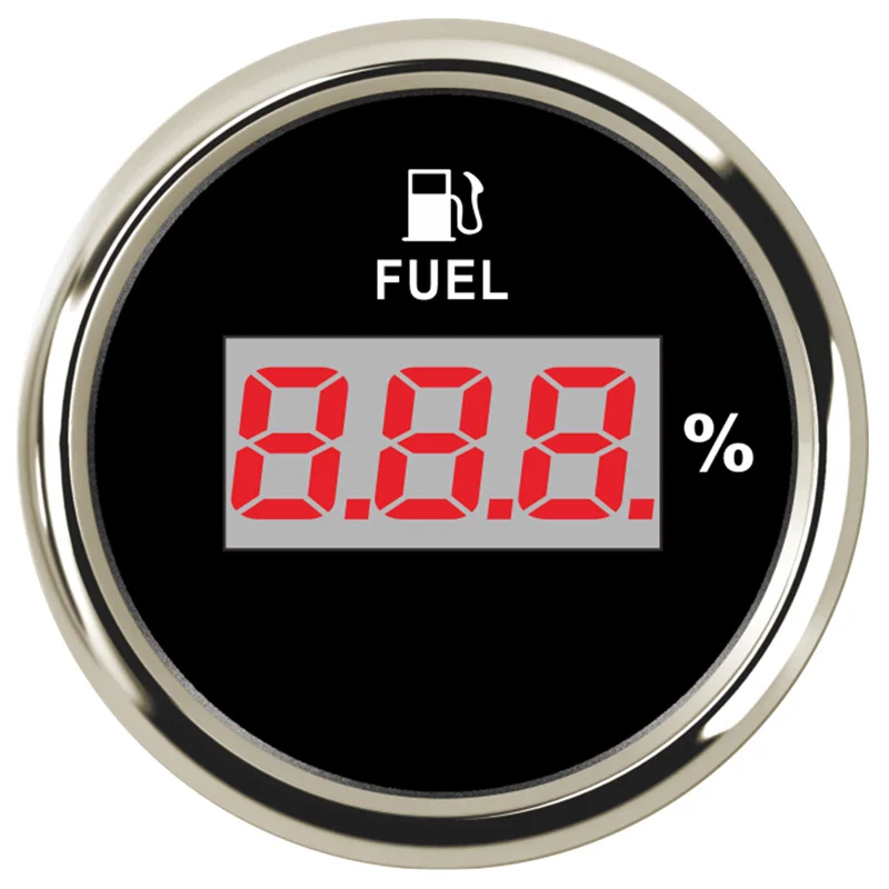 52mm 0-100% Digitale Brandstofniveaumeters 0-190ohm 240-33ohm Ingangssignaal Brandstofniveaumeters voor Auto Truck Boot 9-32v spanning