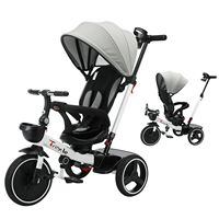 Ubravoo Baby Stroller Tricycle Ride Bike , 5-in-1, Adjustable Canopy, Sitting & Lying,Celerity Disassembly & Assembly,1-5 Years