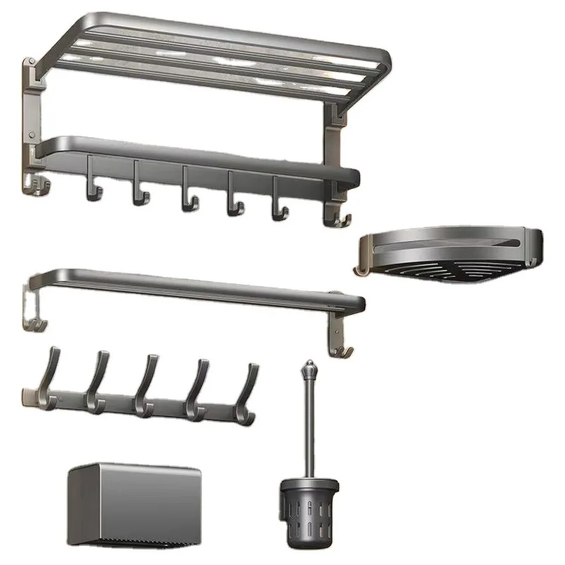 

Modern Shelf Stainless Steel Rack Wall Mounted Bathroom Shelves