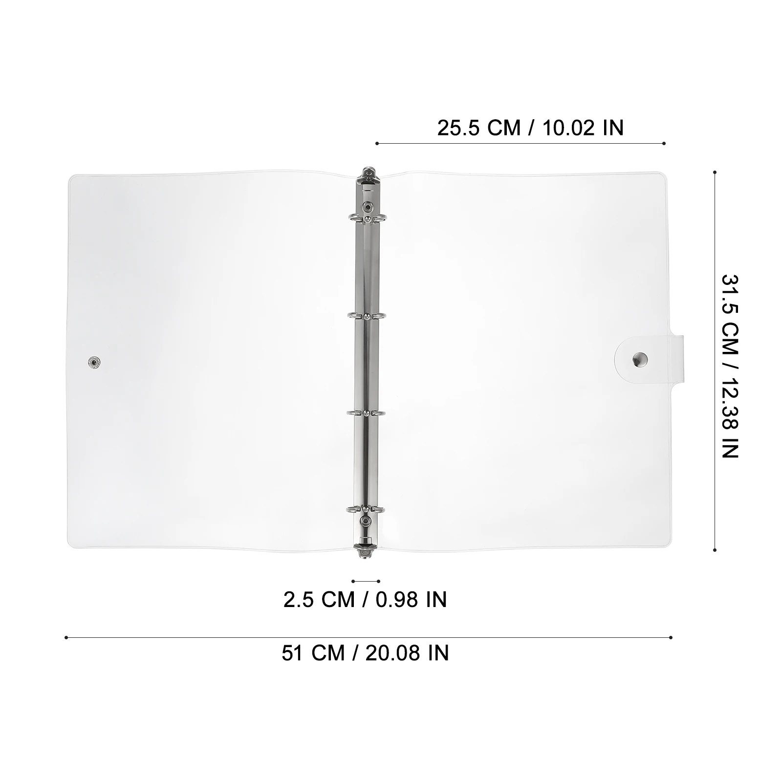 1pcs Clear Loose-Leaf Notebook Cover Plastic A4 Binder Shell For School Office Supplies Journal Scrapbook Planner Case