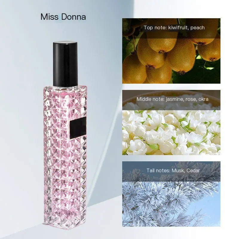 2025 عطر جديد روز ملكة جمال مغامرة عطر سحر دائم الأزهار رائحة ضوء عطر كريستال برشام تصميم 50 مللي سيدة أنيقة