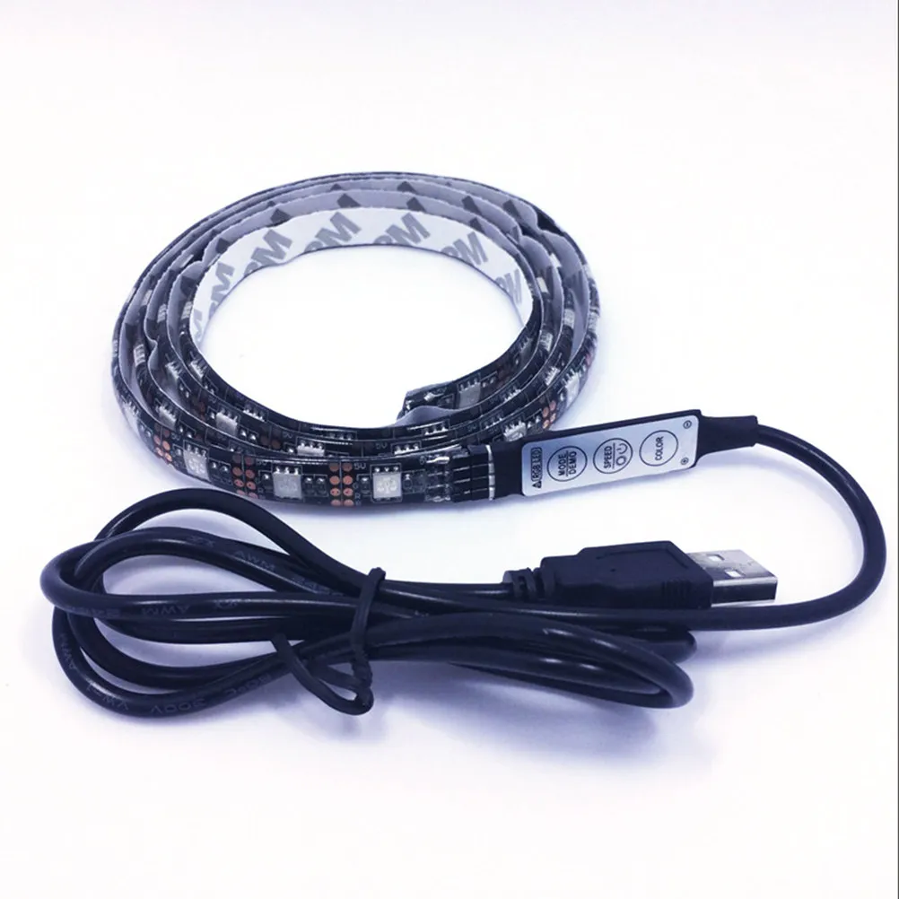 

2М IP65 Водонепроницаемая RGB LED-лента 5В USB, Plug and Play, простая установка для компьютерного стола, моторного шкафа, углов, зоны чтения, рыбалки