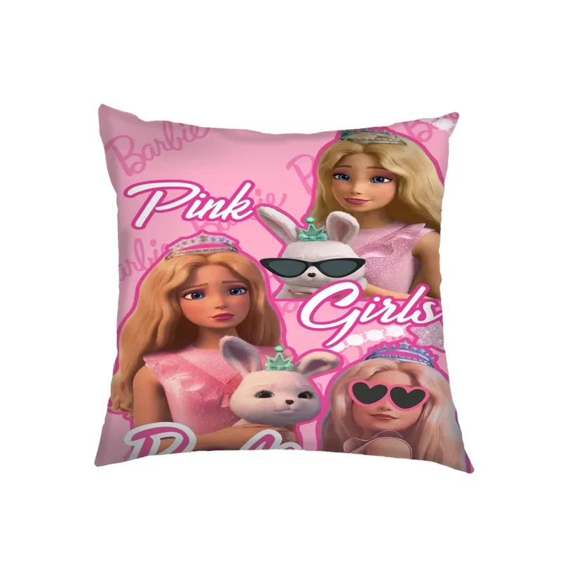 Kawaii Barbie Cute Print Home Pillow Case Girly Heart Office Sofa Portable Fashion Cushion Cover Bedroom Pillow for Women