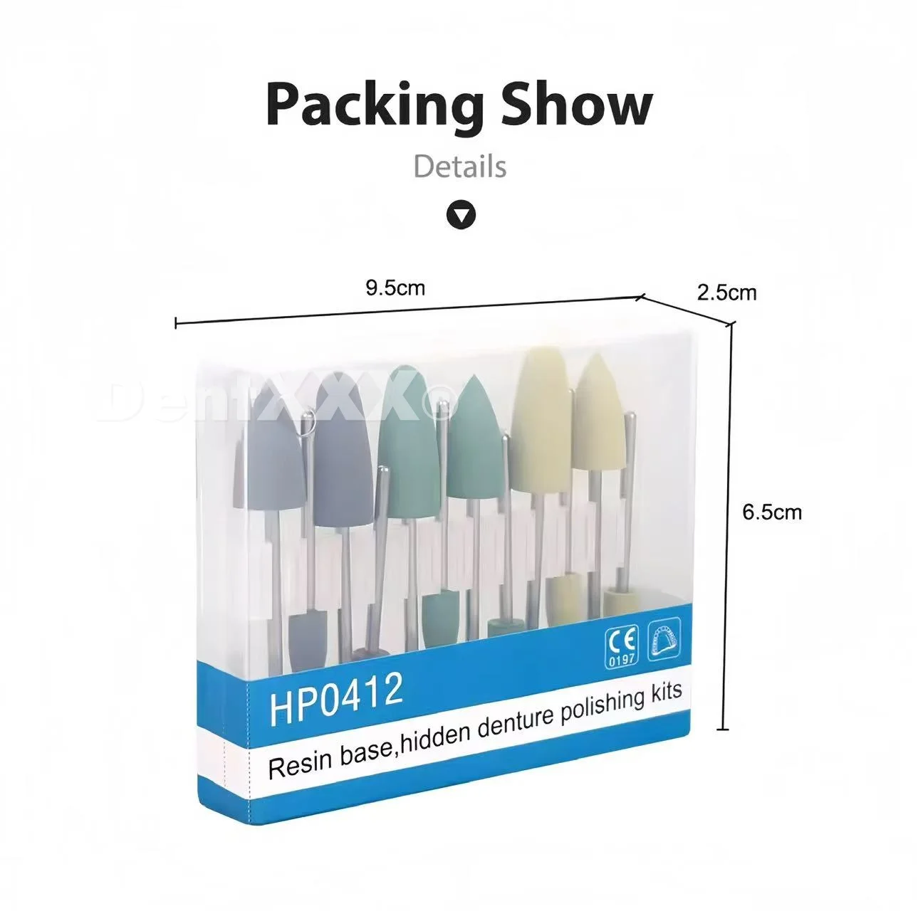 Obrázek 6: 12PCS/ B5G2 pružné silikon leštění hlava souprava HPO412 vysoký lesklý leštění nástroje
