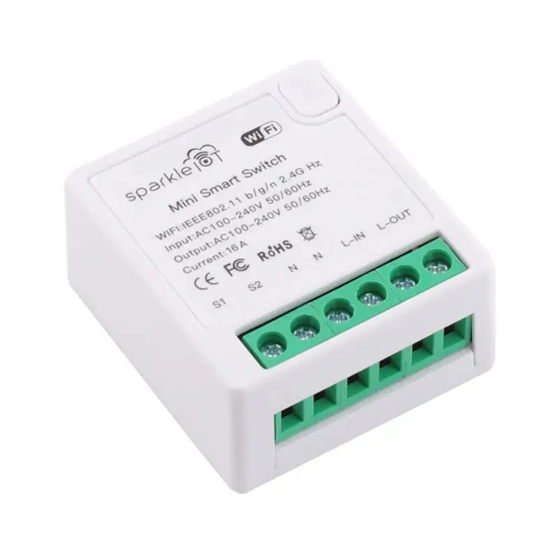 HomeKit 16A WiFi Smart Switch Module Ondersteuning 2-weg bediening Lichtschakelaars voor Siri Spraakbesturing Werkt met Alexa Home