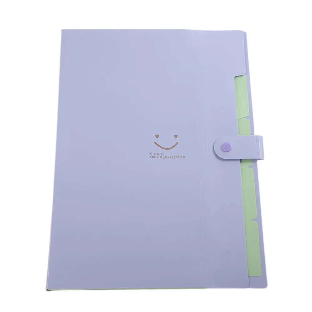 Borsa per documenti espandibile portatile semplice Cartella di file A4 impermeabile di grande capacità Borsa per archivi per PC con sorriso