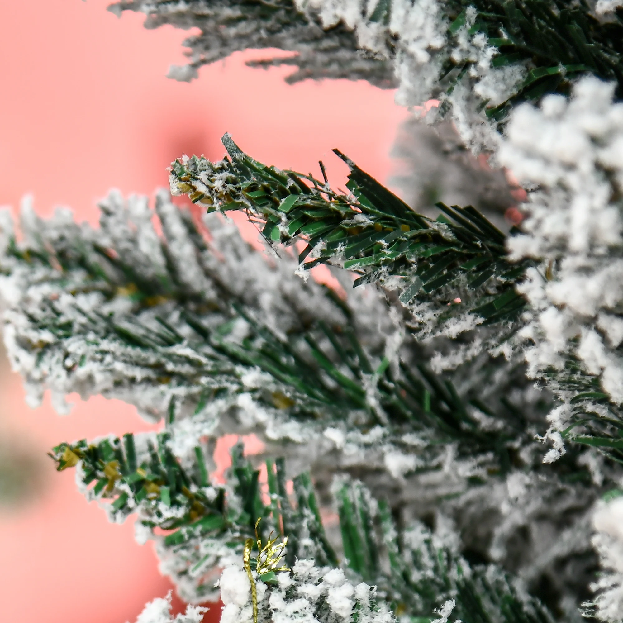 قلم رصاص شجرة عيد الميلاد الاصطناعي متجمع بالثلج مقاس 5 بوصات مع أطراف فرعية #6