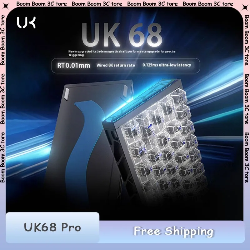 

KBD UK68 Pro Magenetic Switch Aluminum Mechanical Keyboard Wired 8000Hz RT0.01mm ARGB Customization E-sport Gaming Keyboard