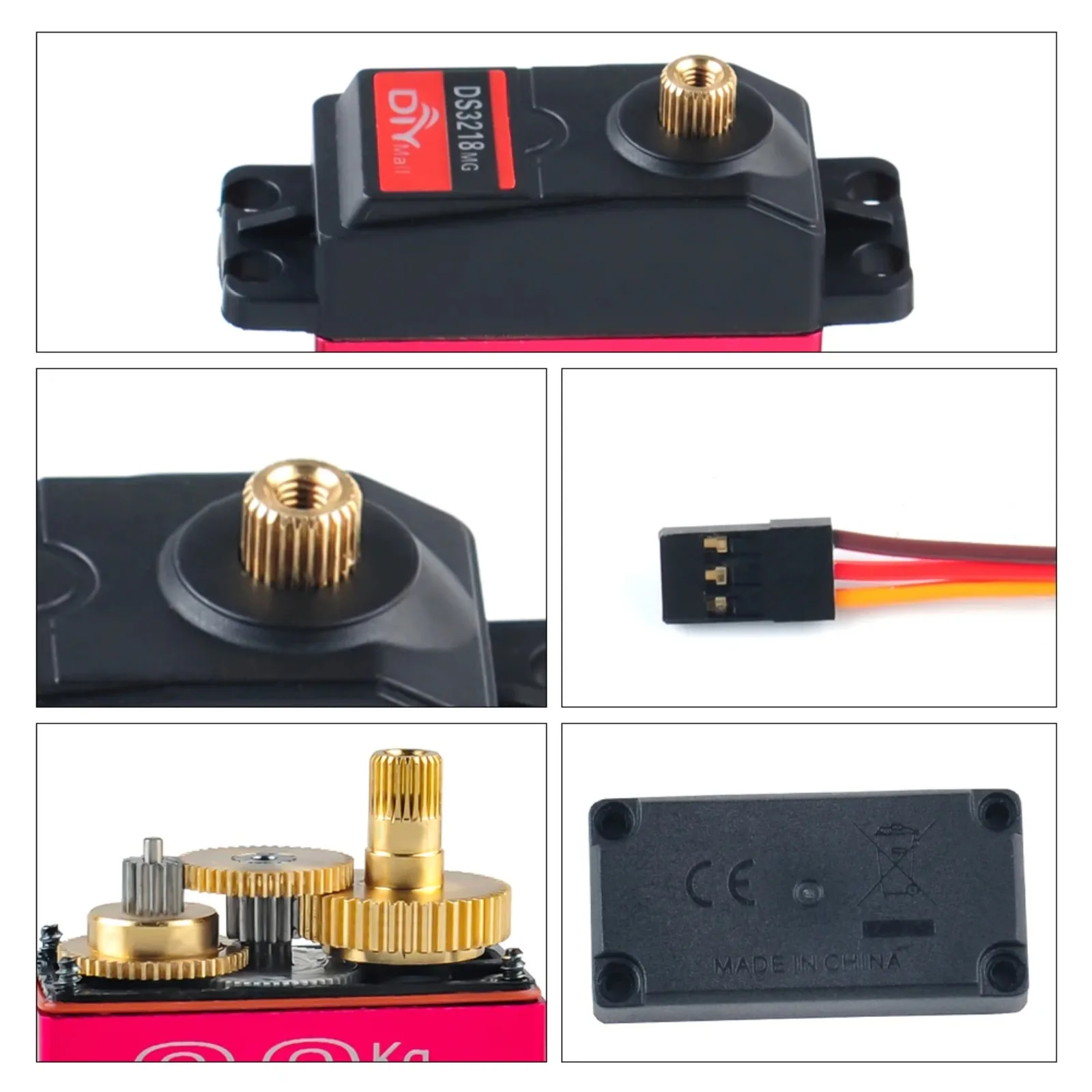 DS3218 20KG 디지털 서보 CNC 알루미늄 방수 180 °   RC 자동차/비행기 메탈 기어