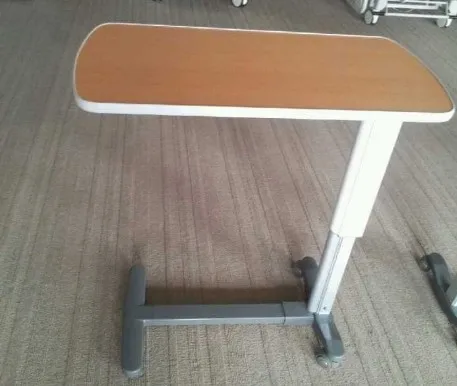 طاولة طعام مستشفى تجارية مخصصة للبيع بالجملة طاولة طعام مستشفى قابلة للتعديل مع عجلات لكبار السن #2