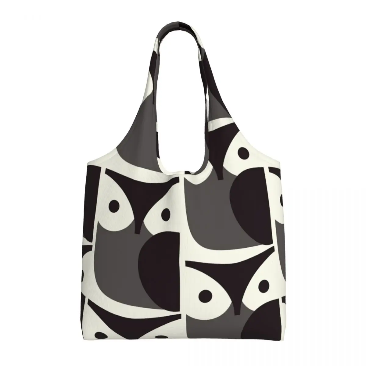 Custom Kawaii Orla Kiely Owl Shopping Tote Bag Recycling Groceries Canvas Shopper Shoulder Bags Handbags Gifts