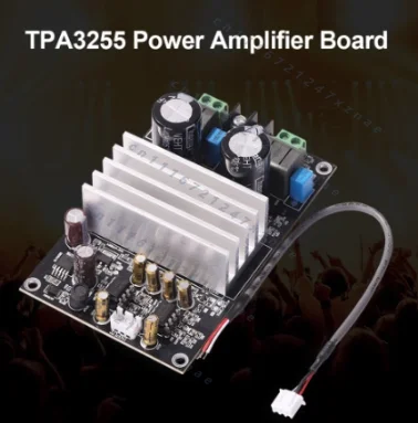 TPA3255 Digital Power Amplifier Board 20Hz-20KHz DC 24-48V for 4-8ohm Car Home Theater Speaker Subwoofer，300W+300W Class D