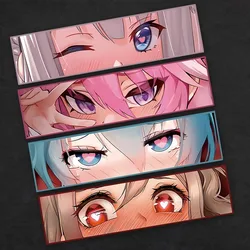 Anime Girl's Eyes Waterproof JDM Car Decoration Reflective Sticker Personalized Modified Car Motorcycle Scratch Sticker