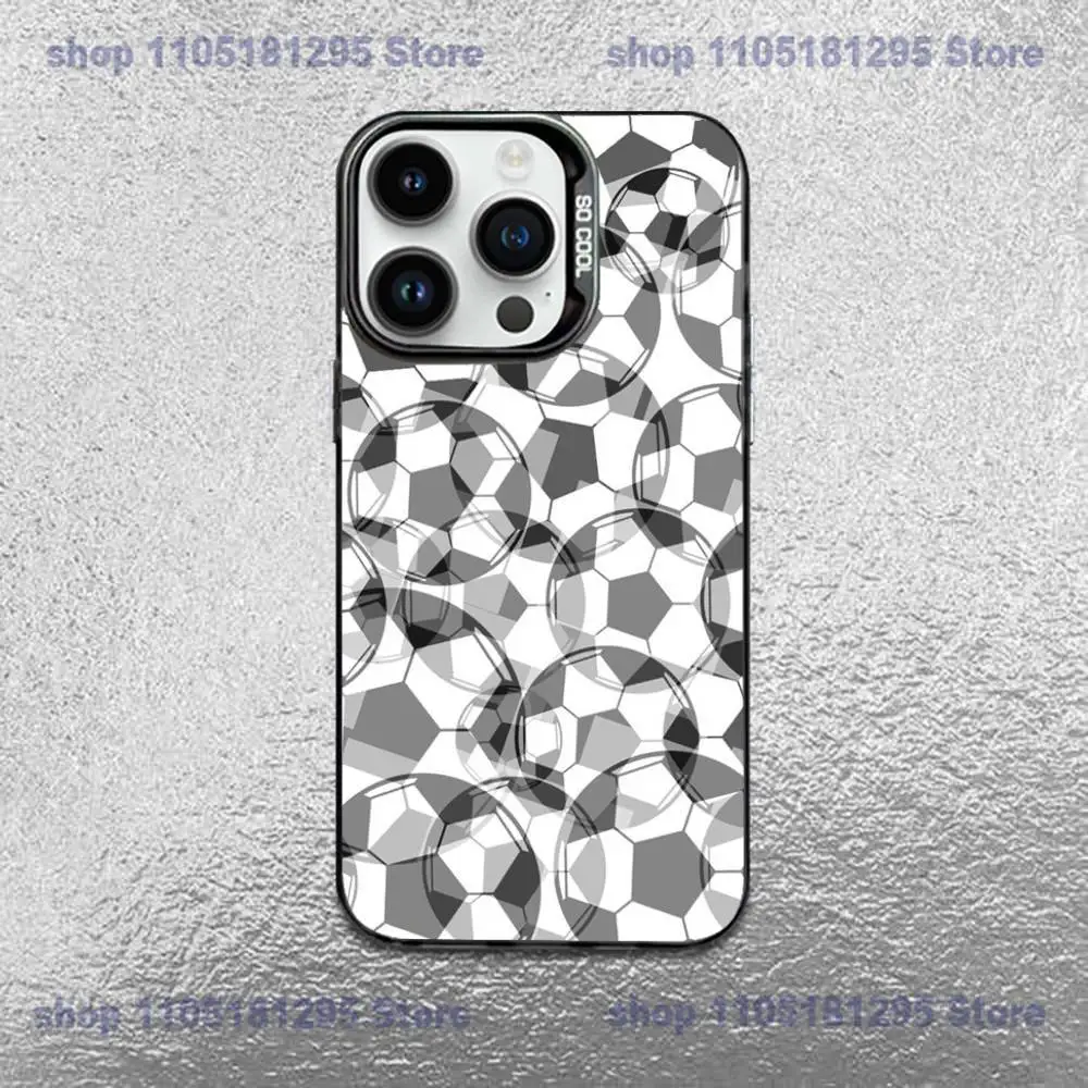 Football Sport Phone Case For iPhone 17,16,15,14,13,12,11,X,Mini,Pro,E,MAX Black Candy Matte Shockproof Cover #2