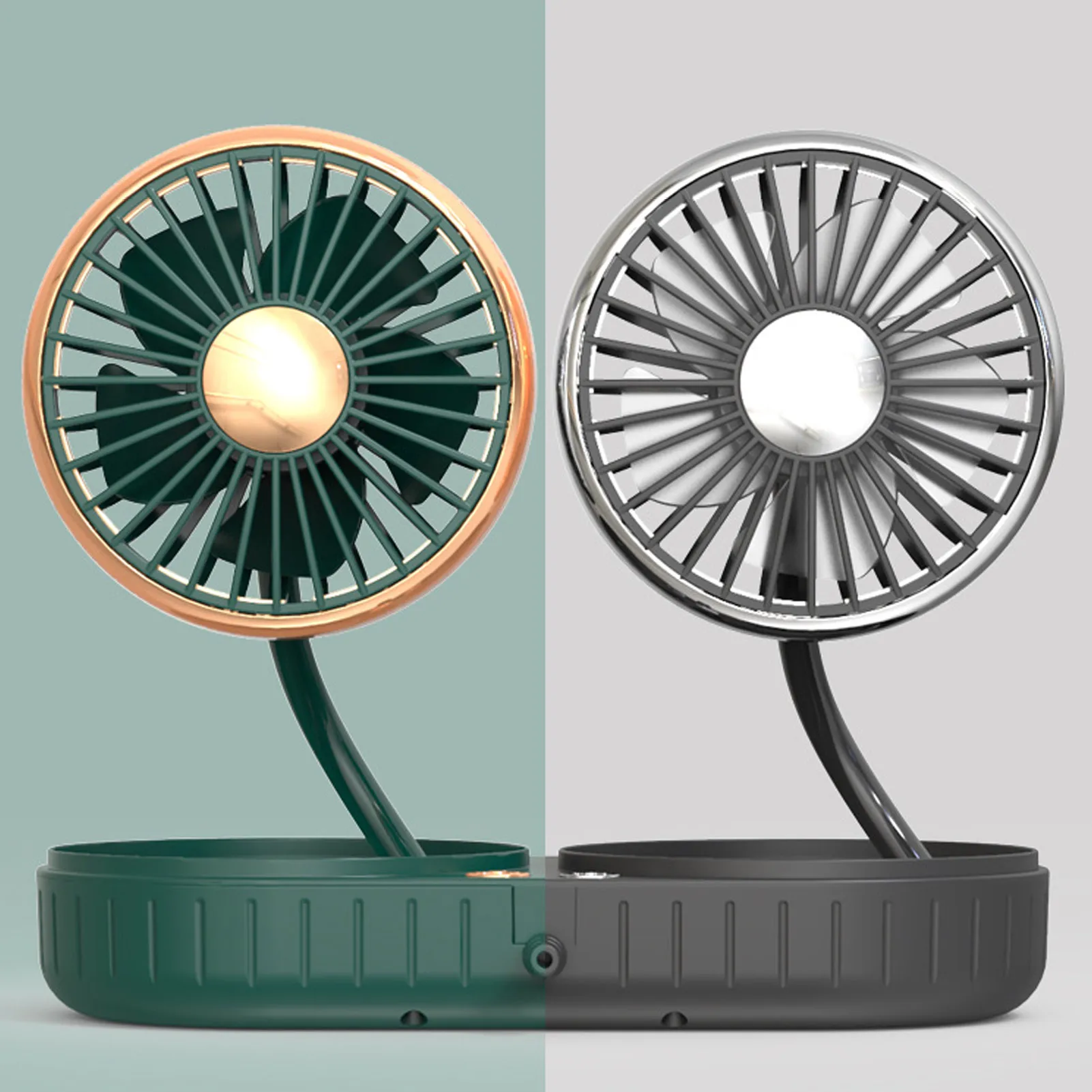 360 Degree Rotating 3 Speed Car Fan USB Charging Car Auto Air Cooling Dual Head Fan For Dashboard SUV RV Truck Home Office